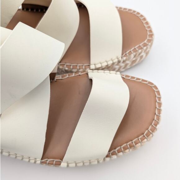 Nordstrom Rack Cressida Platform Wedge Espadrille Sandal Ivory Size US9M EU40 - Picture 12 of 13